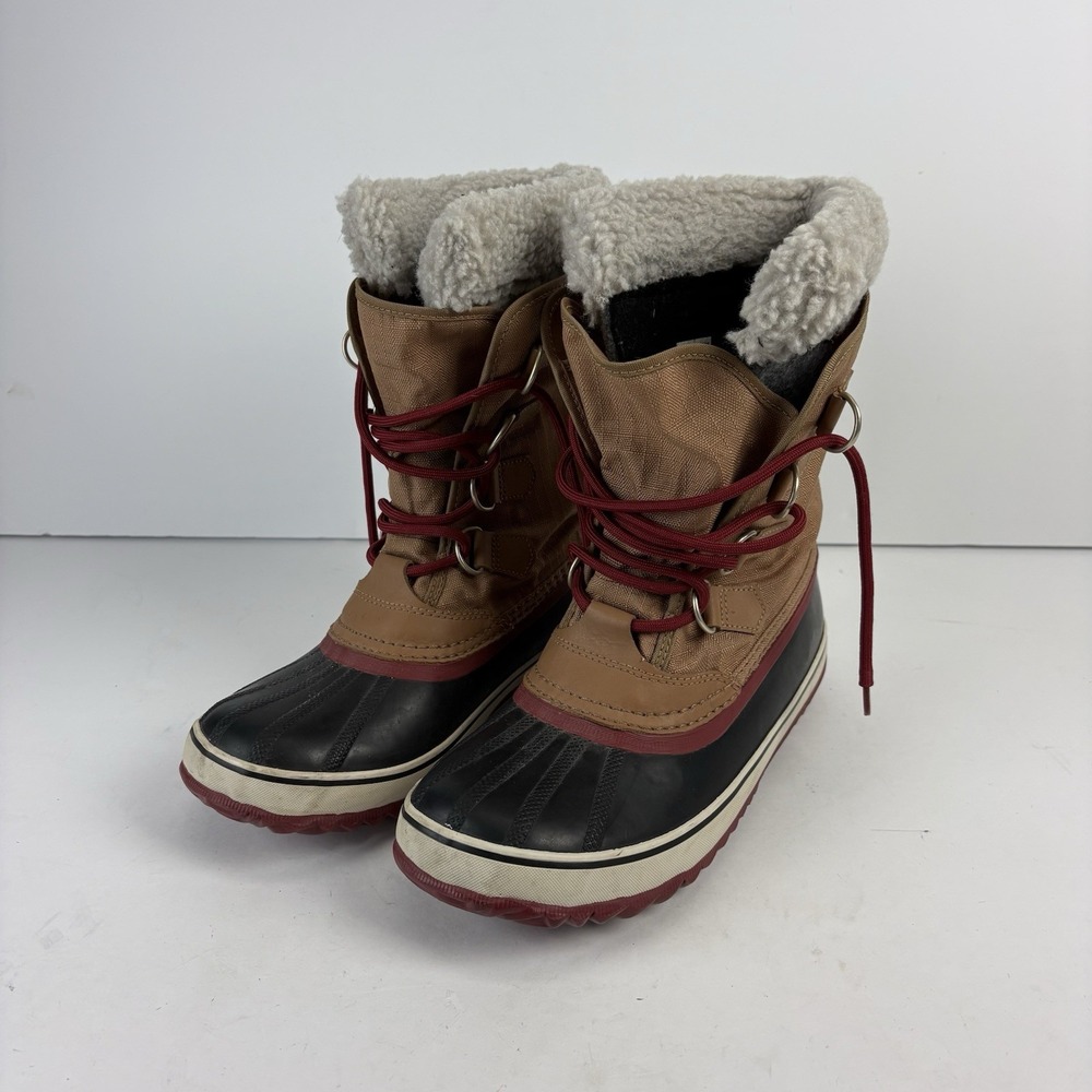 Sorel Winter Carnival Water Proof Lace Up Tan Boot NL1495-286 Women's Size 8.5